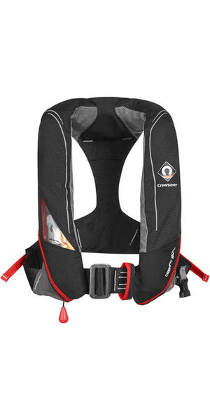 2019 Crewsaver Crewfit 180N Pro Automatic Harness Lifejacket Black / Red 9025BRA