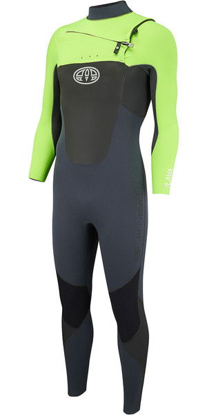 2018 Animal Lava 3/2mm GBS Chest Zip Wetsuit Graphite Grey AW8SN100