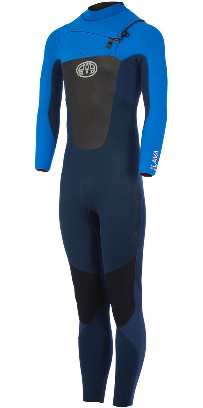 Animal Lava 4/3mm GBS Chest Zip Wetsuit Dark Navy AW7WL104 Wetsuits 4mm Wetsuit Outlet
