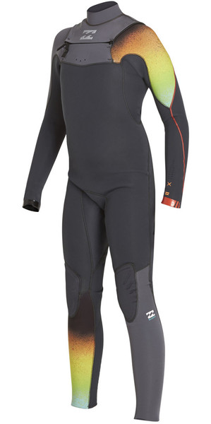 2018 Billabong Boys Furnace Carbon Comp 3/2mm Chest Zip Wetsuit GRAPHITE F43B11