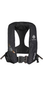 2021 Crewsaver Crewfit + 180N Pro Automatic Harness Lifejacket With Hood & Light 9035BKAP - Black