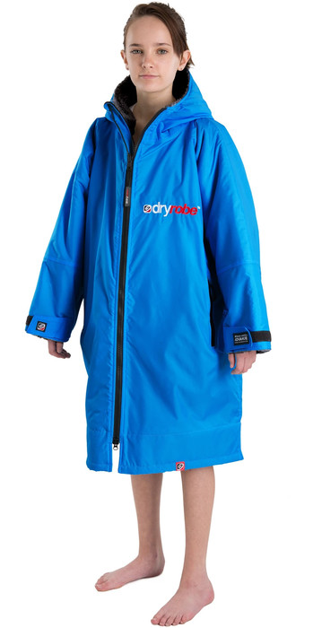 2021 Dryrobe Advance Junior Long Sleeve Premium Outdoor Changing Robe / Poncho DR104 - Cobalt Blue