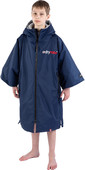 2021 Dryrobe Advance Junior Short Sleeve Premium Outdoor Change Robe / Poncho DR100 - Navy / Grey