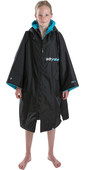 2021 Dryrobe Advance Short Sleeve Premium Outdoor Change Robe / Poncho DR100 - Black / Blue