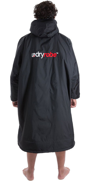 2021 Dryrobe Advance Long Sleeve Premium Outdoor Change Robe /  Poncho DR104 - Black / Grey