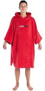2021 Dryrobe Organic Cotton Hooded Towel Changing Robe / Poncho - Red