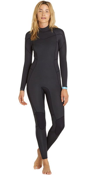 2018 Billabong Womens Synergy 5/4mm Back Zip Wetsuit BLACK SANDS F45G12
