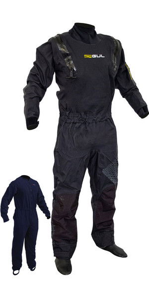 2019 Gul Junior Code Zero Stretch U-Zip Drysuit Black GM0368-B5 INCLUDING UNDERFLEECE