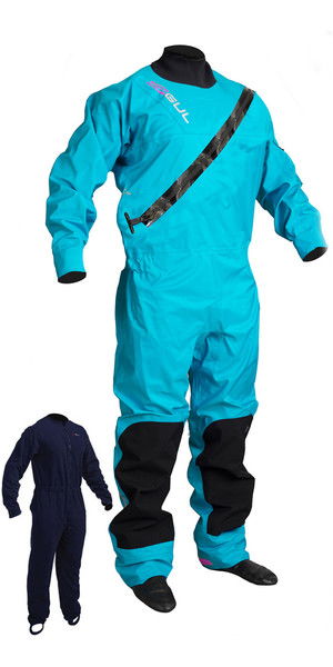 2019 GUL Womens Dartmouth Eclip Zip Drysuit BLUE GM0383-B5 INCLUDING UNDERFLEECE