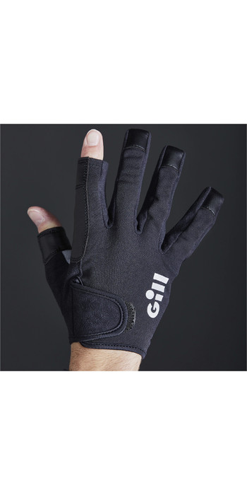 2022 Gill Championship Short Finger Sailing Gloves - Black