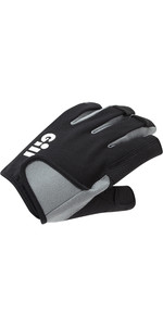 2021 Gill Deckhand Short Finger Sailing Gloves 7043 - Black