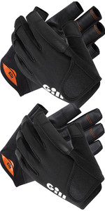 2021 Gill Double Pack Championship Short & Long Finger Sailing Gloves - Black