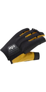 2021 Gill Pro Short Finger Sailing Gloves 7443 - Black