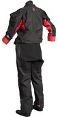 2021 GUL Junior Dartmouth Eclip Zip Drysuit With Underfleece GM0378-B5 - Black / Red