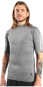2021 Gul Mens Xola Short Sleeve Rash Vest RG0338-B9 - Grey
