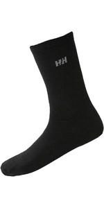 2021 Helly Hansen everyday Wool Socks 2-Pack 67481 - Black