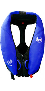 Kru Elite 195N Automatic Lifejacket With Harness + Hood Ocean Blue LIF7423