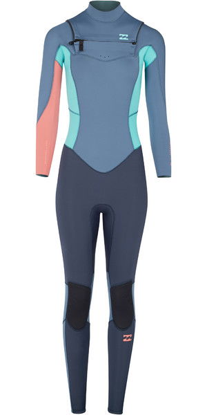 2018 Billabong Junior Furnace Synergy 5/4mm Chest Zip Wetsuit Slate L45B01