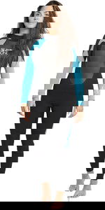 Billabong Womens Launch 4/3mm GBS Wetsuit Black / Turquoise 044G01