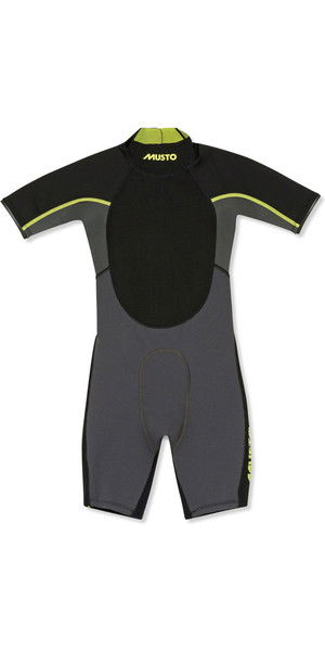 2019 Musto Junior 1.5mm Championship Back Zip Shorty Wetsuit Dark Grey SKWT003