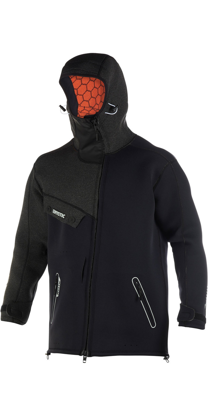 2019 Mystic Mens Len10 Ocean Neoprene Jacket Black / White 190164