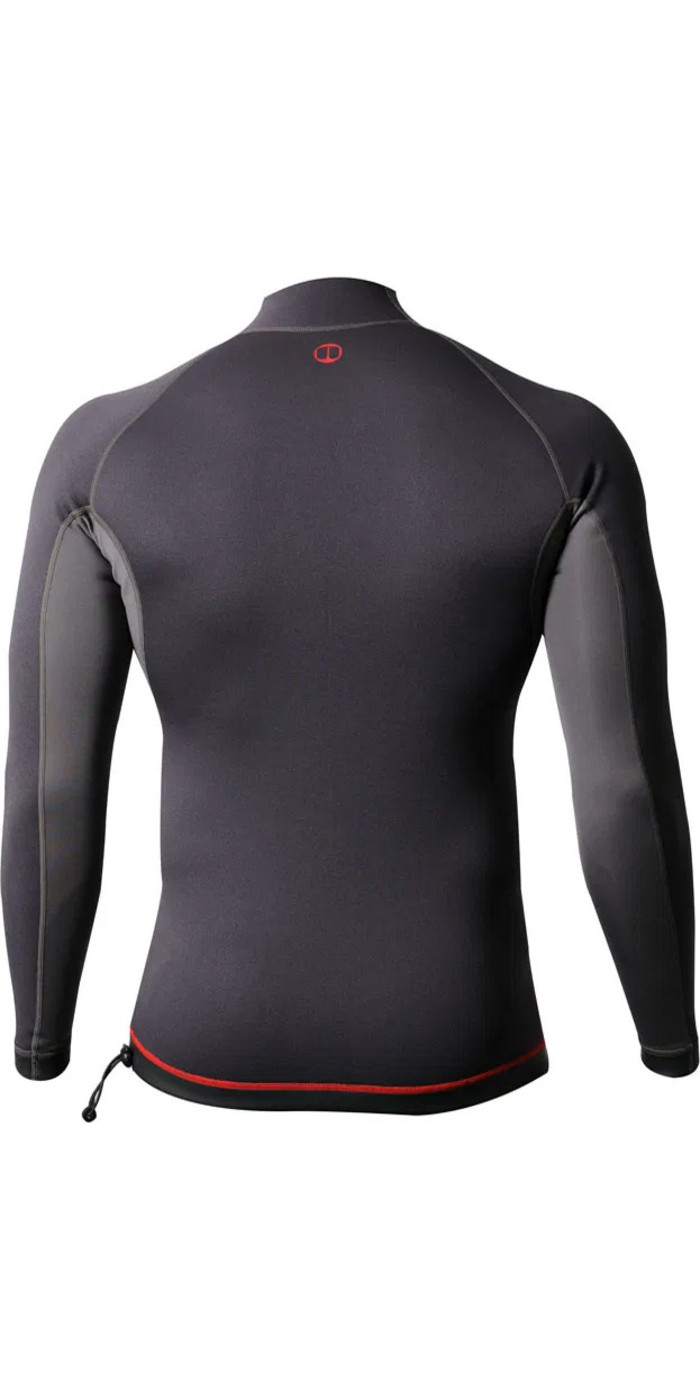 2021 Nookie Mens Ti 1mm Long Sleeve Wetsuit Top NE12 Black / Red Wetsuits Wetsuit Outlet