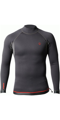 2023 Nookie Mens Ti 1mm Long Sleeve Wetsuit Top NE12 - Black / Red