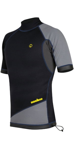 2019 Nookie Ti 1mm Neoprene Short Sleeve Vest Top Black / Grey / Yellow NE11