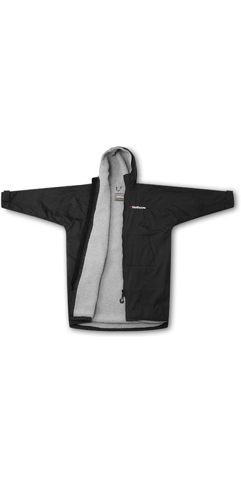 2021 Northcore Beach Basha Sport Long Sleeve Changing Robe Black NOCO24O