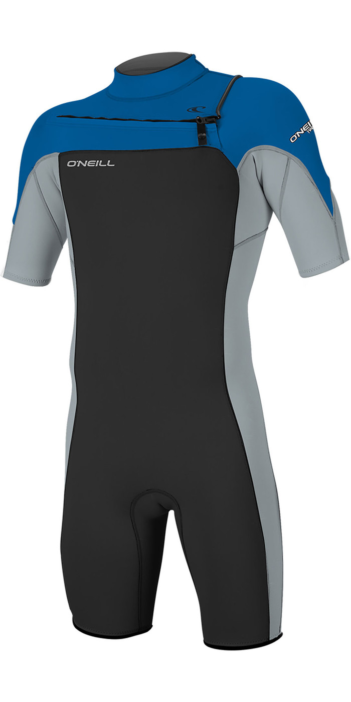 2019 O'Neill Mens Hammer 2mm Chest Zip Spring Shorty Wetsuit Black