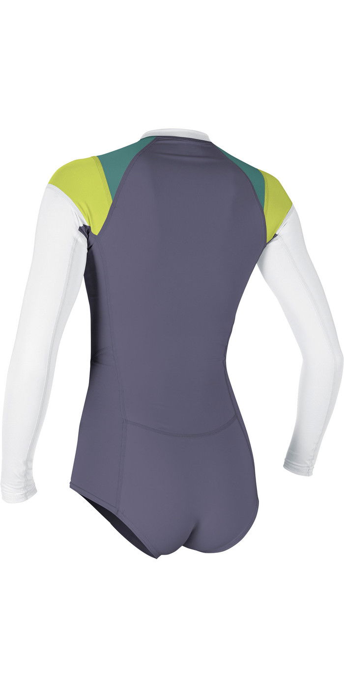 2019 O'Neill Womens Full Zip Long Sleeve Surf Suit Dusk / Lime 5312S
