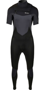 2022 Prolimit Mens Fusion 3/2mm Free Zip Short Arm Wetsuit 16090 - Black