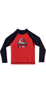 Quiksilver Boys Bubble Dream Long Sleeve Rash Vest RED EQKWR03023