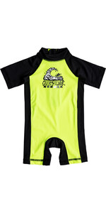 2018 Quiksilver Infant Bubble Spring Rash Suit SAFETY YELLOW EQIWR03011