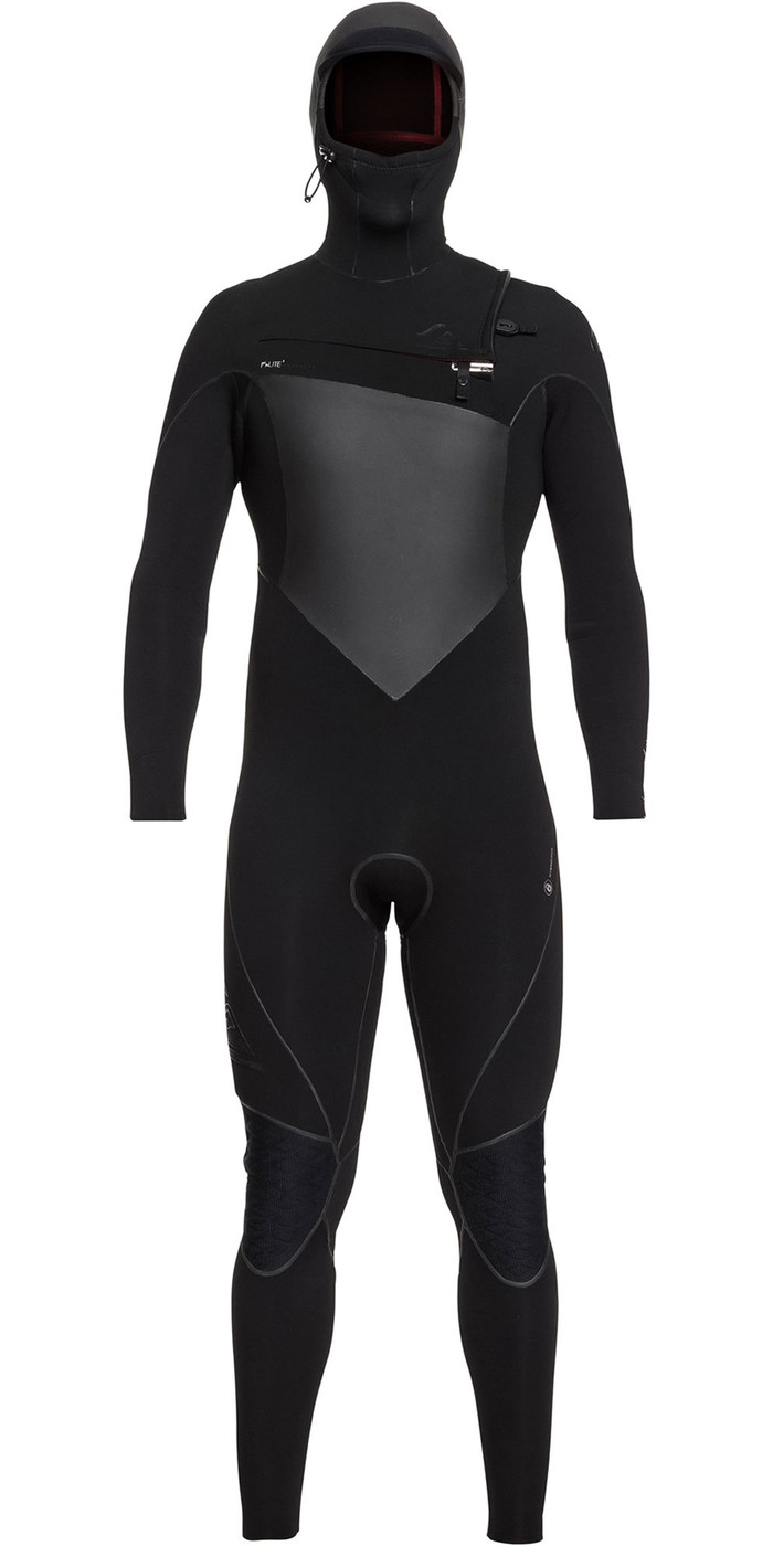 2019 Quiksilver Highline Plus 6/5/4mm Hooded Chest Zip Wetsuit Black