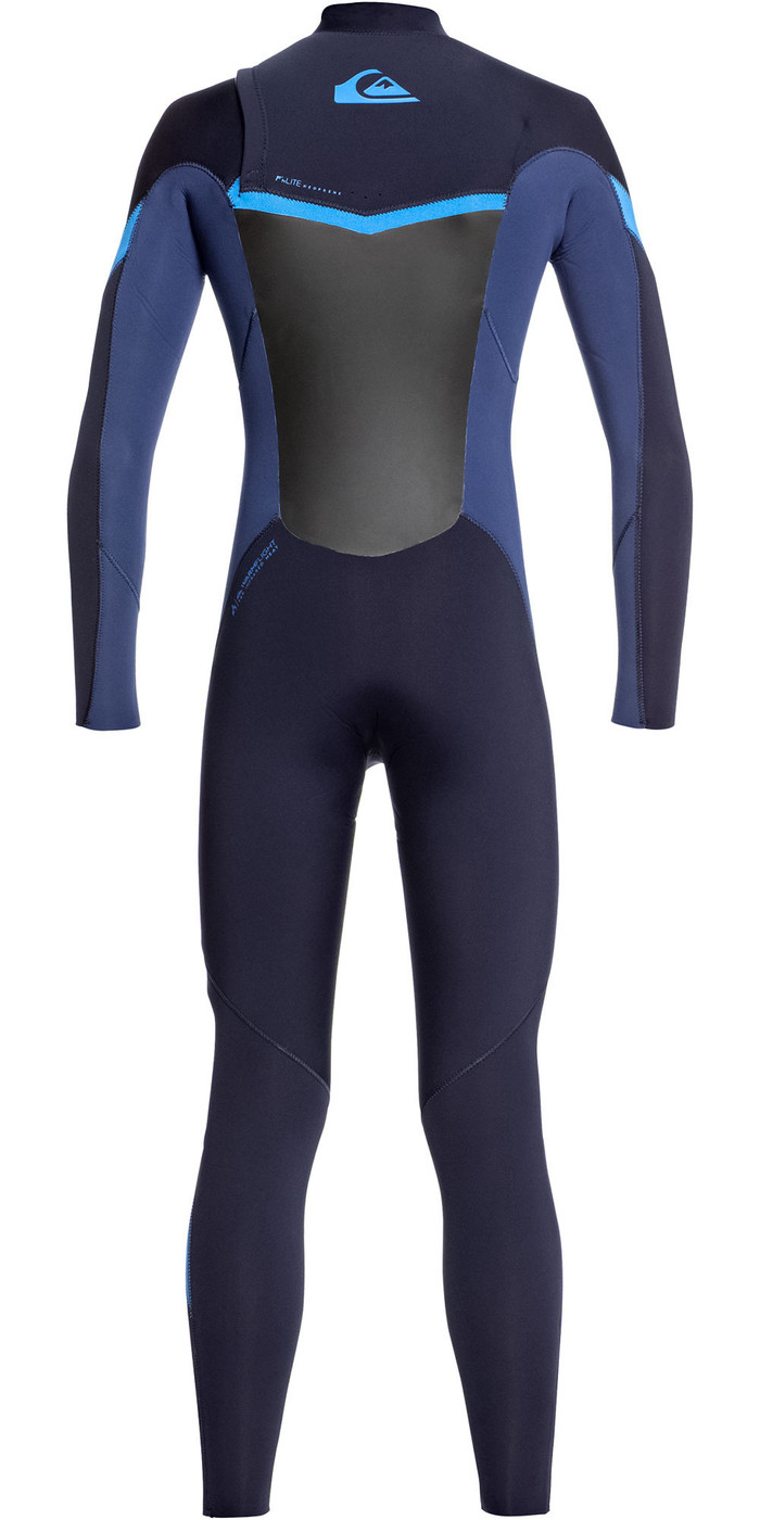 2020 Quiksilver Junior Boys Syncro 4/3mm Chest Zip Wetsuit Dark Navy