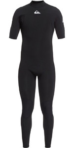 2021 Quiksilver Mens Syncro 2mm Back Zip Short Sleeve Wetsuit EQYW303013 - Black / Silver
