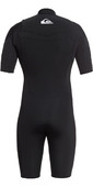2021 Quiksilver Mens Syncro 2mm Chest Zip Shorty Wetsuit EQYW503023 - Black / Silver