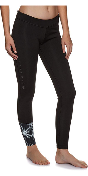2018 Rip Curl G Bomb Womens 1mm SUP Long Neoprene Trousers BLACK / Grey WPA7BW