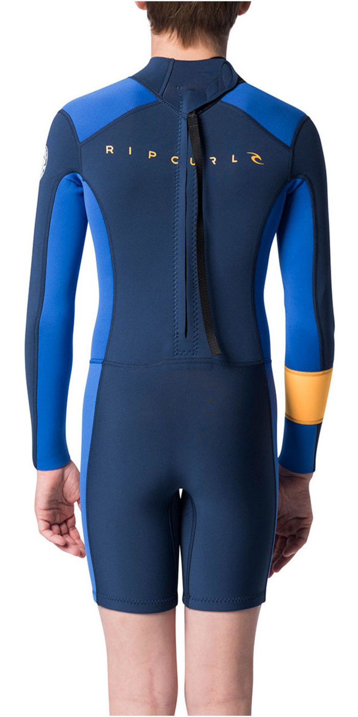 Rip Curl Junior Aggrolite 2MM Long Sleeve Shorty Wetsuit Orange WSP6CJ