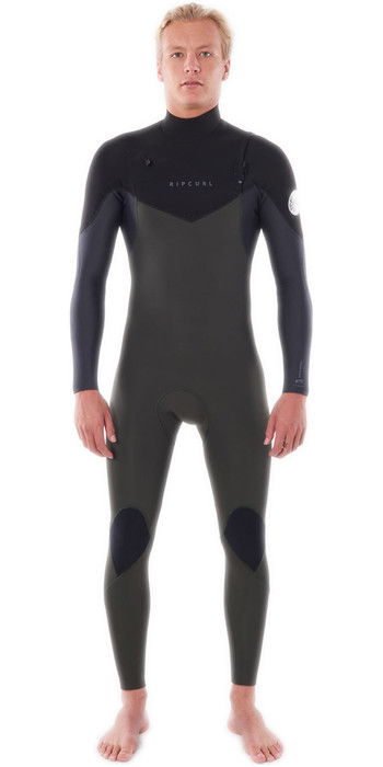 2021 Rip Curl Mens Dawn Patrol Warmth 4/3mm Chest Zip Wetsuit WSM9CM - Dark Green