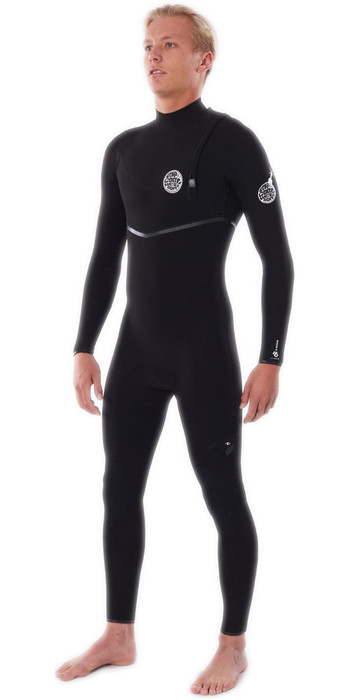 2022 Rip Curl Mens E-Bomb 4/3mm Zip Free Wetsuit WSMYQE - Black