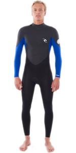 2021 Rip Curl Mens Omega 3/2mm GBS Back Zip Wetsuit WSM8LM - Blue
