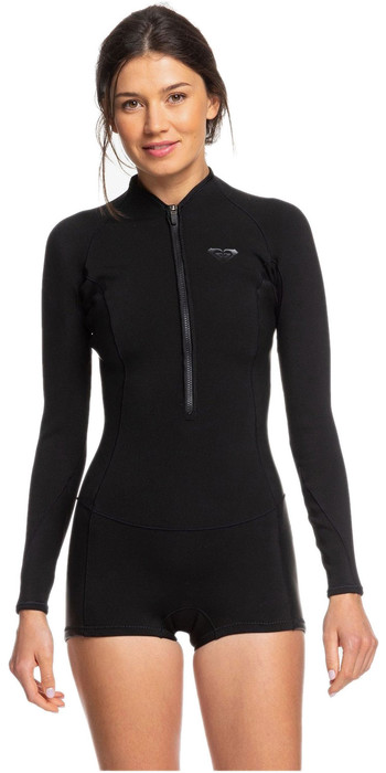 2020 Roxy Womens 1 5mm Satin Front Zip Long Sleeve Shorty Wetsuit ...
