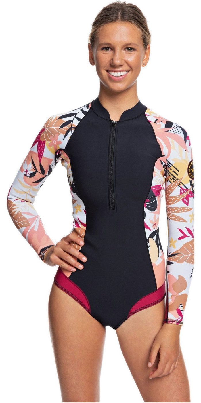 2020 Roxy Womens 1mm Pop Surf Long Sleeve Cheeky Spring Shorty Wetsuit Erjw403021 Wetsuit Outlet