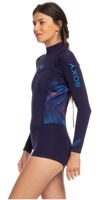 2020 Roxy Womens 2mm Syncro Long Sleeve Spring Shorty Wetsuit ...