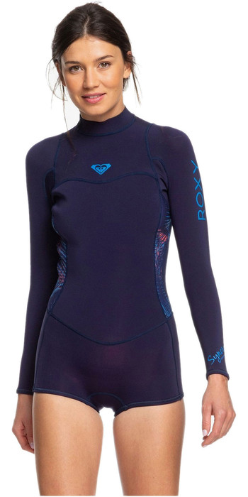 2020 Roxy Womens 2mm Syncro Long Sleeve Spring Shorty Wetsuit ...