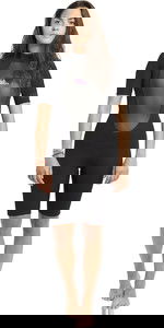 2020 Billabong Womens Launch 2mm Back Zip Shorty Wetsuit Black S42G03