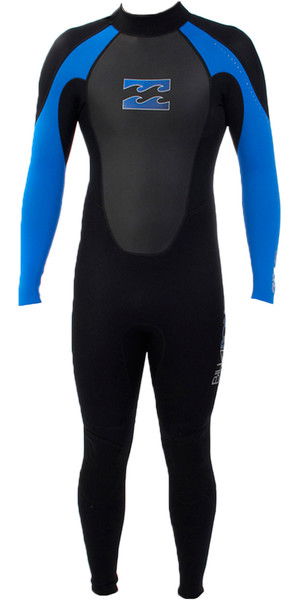 2018 Billabong Junior Intruder 3/2mm Flatlock Wetsuit BLACK / BLUE S43B04