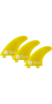2023 Slice Ultralight Hex Core S5 FCS Compatible Surfboard Fins SLI-02 - Yellow